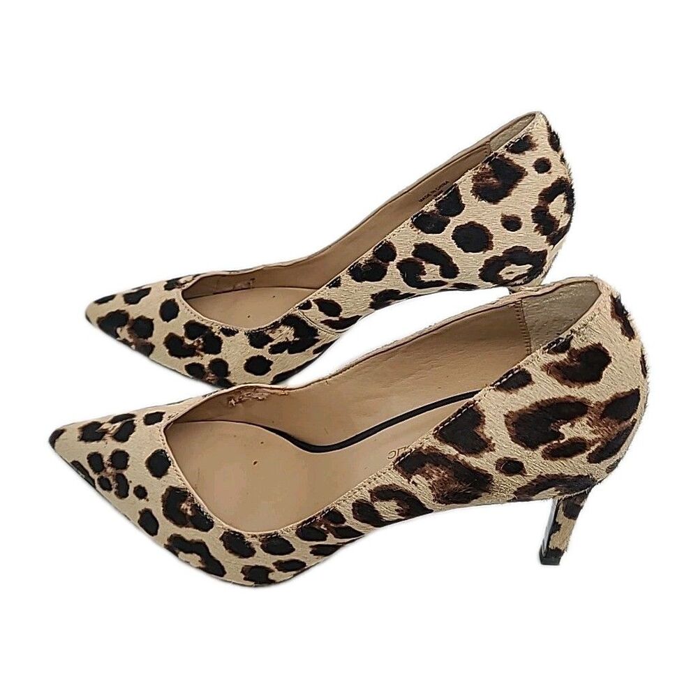 Banana Republic Leopard Print Burmese Calf  Hair Pumps Heels  Womens Size 9.5